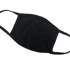 Unisex Black Cotton Face Mask